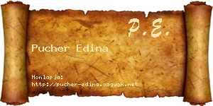 Pucher Edina névjegykártya